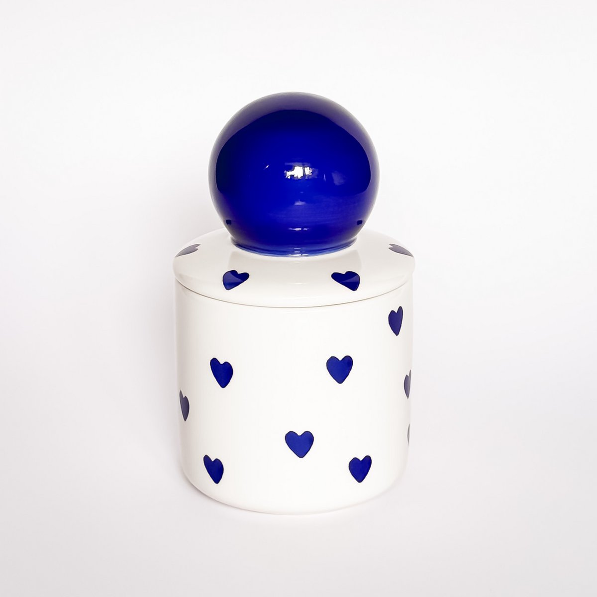 Vela con tapa Amore – azul yegua