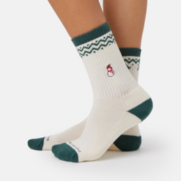 Bio Socken Snowball - Tennissocken mit Schneemann, Weihnachten, Xmas