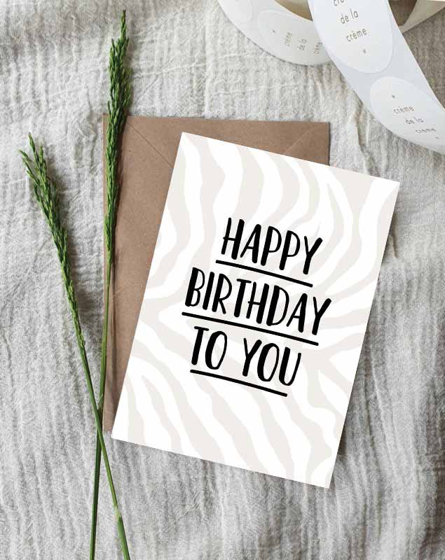 Ansichtkaart || Happy Birthday to you
