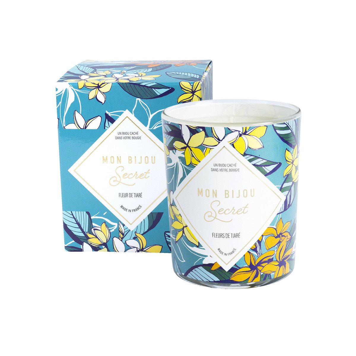 Kaars Zilveren halsketting juweel - Tiare bloemenparfum - 40u