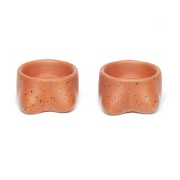 CONFEZIONE DA 2 PORTACANDELA TITS TERRACOTTA MISURA PICCOLA HF