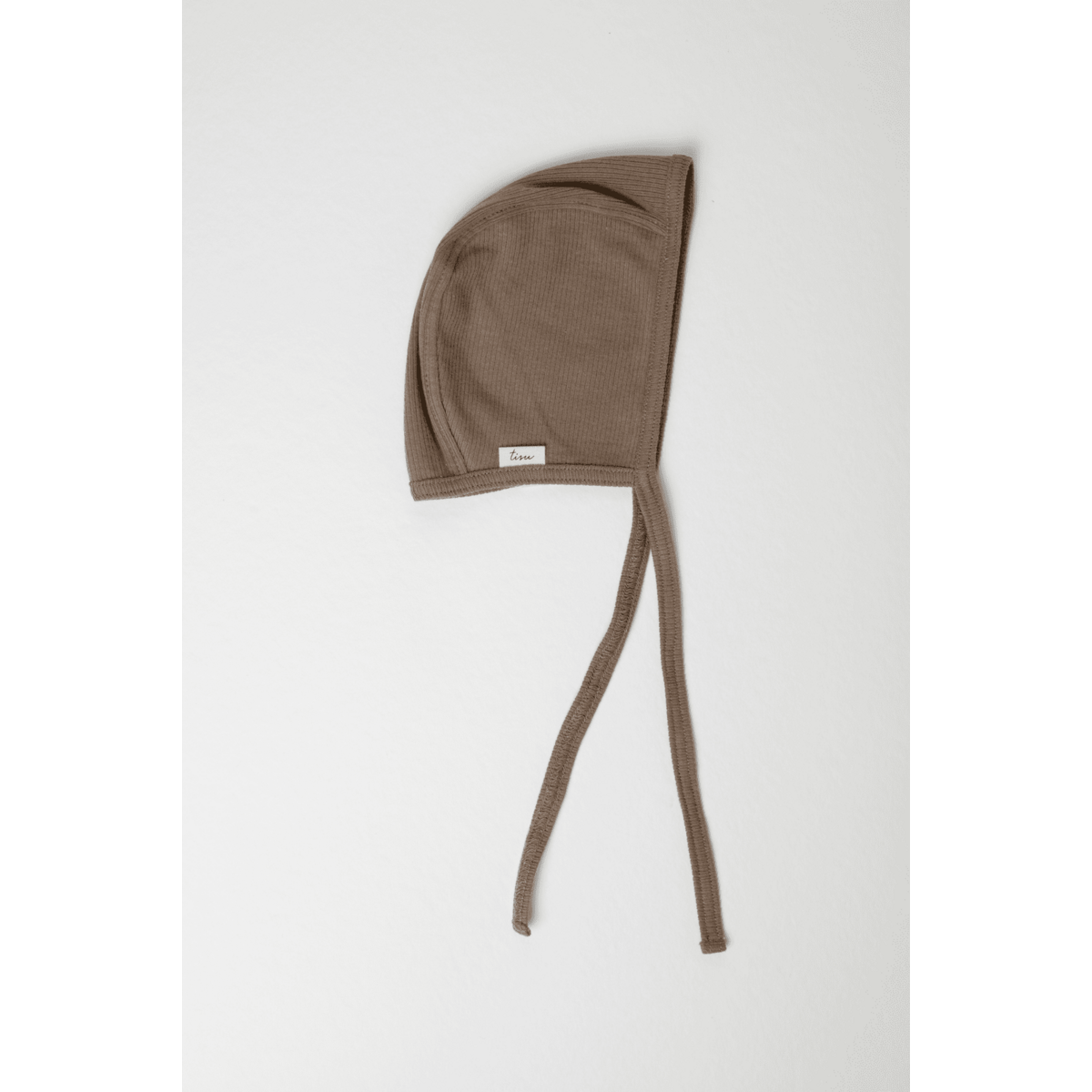 TISU ribbed baby bonnet, Taupe