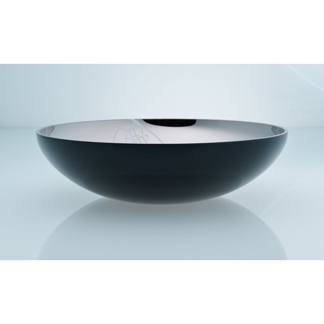 IB-Between flat bowl black exterior / mirror interior
