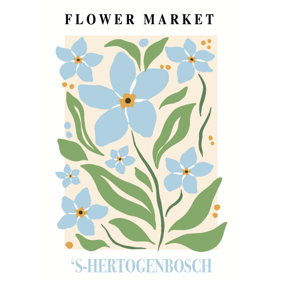 Postkaart Flower Markets - Den Bosch