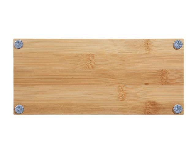 Boîte à stylos EYE STYLE bambou 245x109x25mm avec incrustation gris-noir