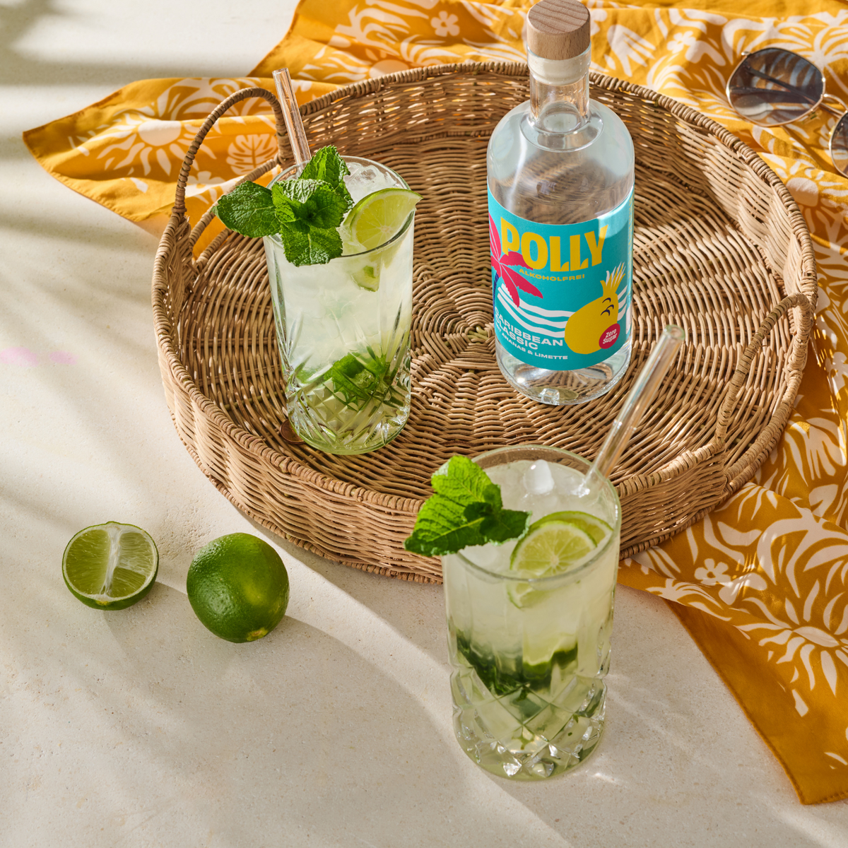 POLLY Caribbean Classic – Alkoholfreies Konzentrat für Cuba Libre | Ananas & Limette | Zuckerfrei | 500 ml