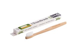Volwassen platte witte bamboe tandenborstel