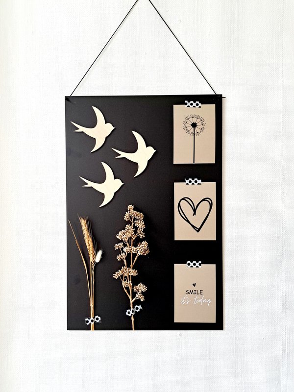 Memoboard schwarz 60 x 40cm