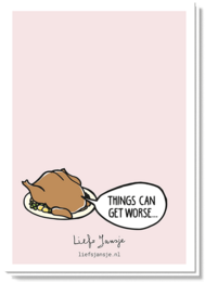 Humour de carte de Noël | dinde