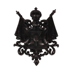 Coat of Arms Wall Plaque 36.5 cm - Black