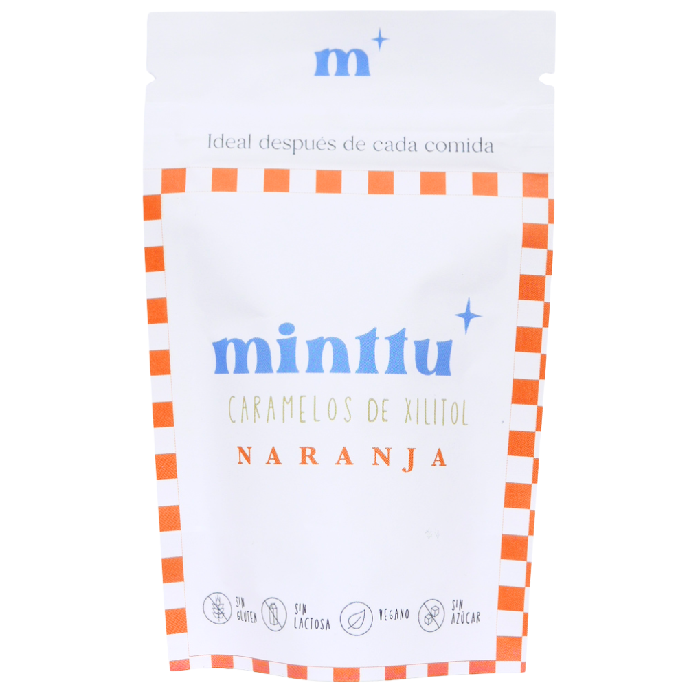 Minttu 100% Xylitol Mints - Orange 30g : Impulse Checkout-produkt til detailhandel