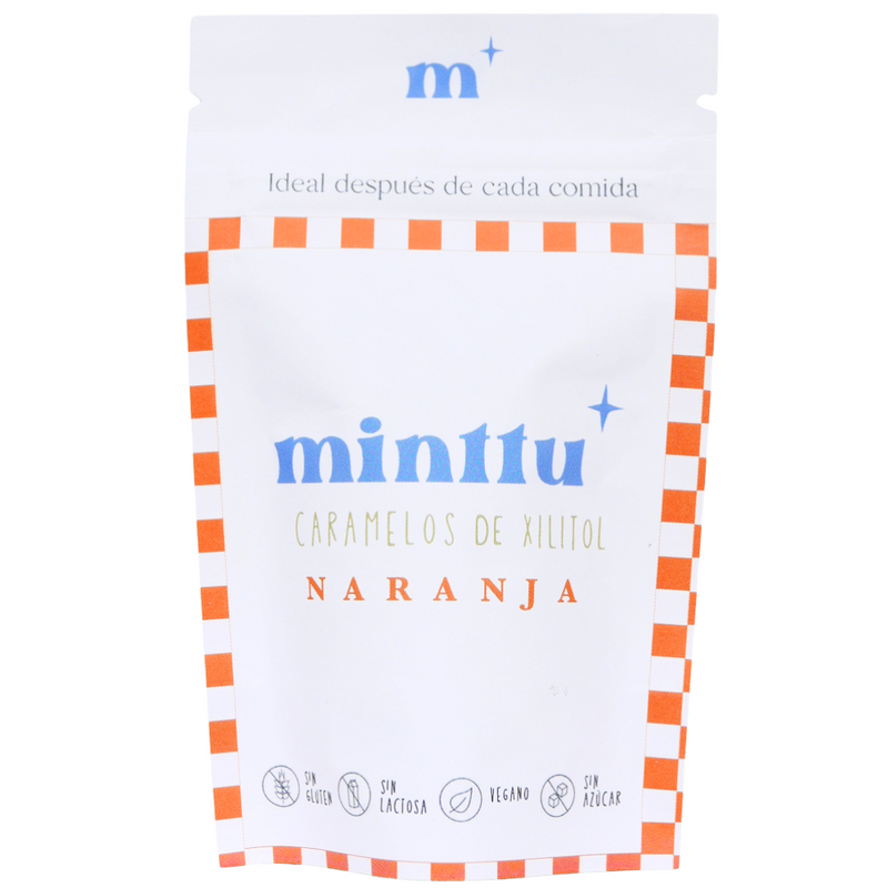 Minttu 100% Xylitol Mints - Orange 30g : Impulse Checkout-produkt til detailhandel