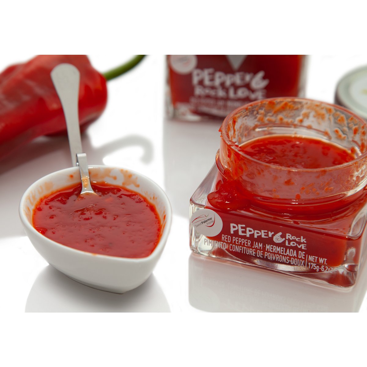Biologische gourmetpaprikajam met 85% fruit, 305g