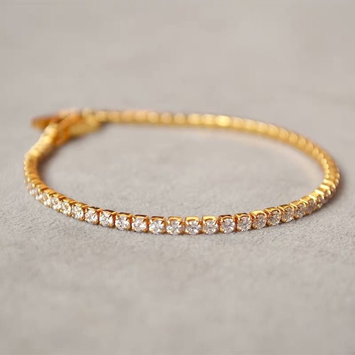 Tidløst Diamond-Look Tennis Armbånd