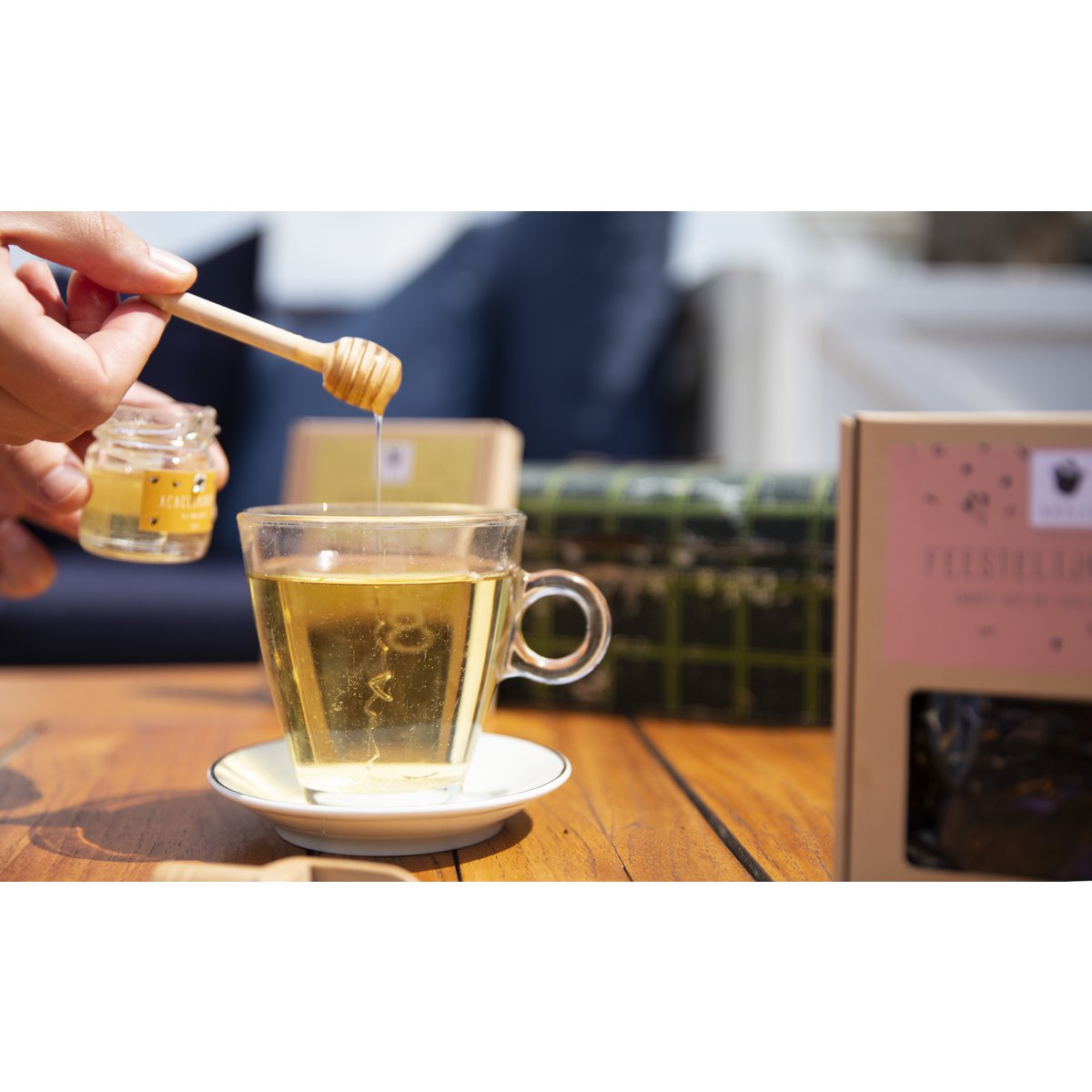 Honey jar with spoon