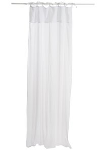 J-Line Vorhang Baumwolle Voile+Leinen Weiß