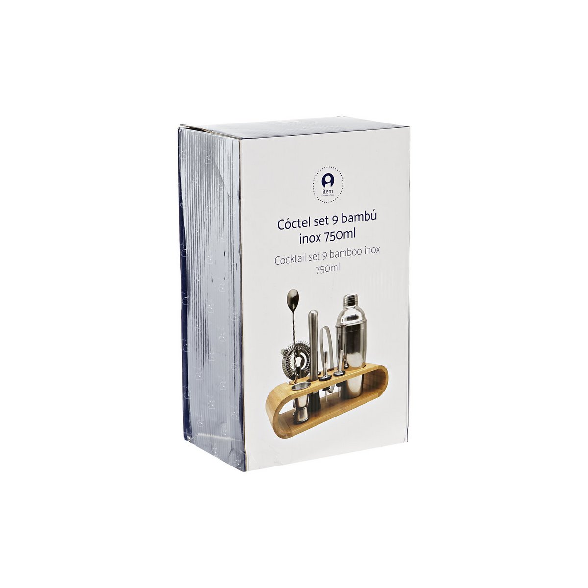 COCTEL SÆT 9 BAMBU INOX 9X9X25 750ML DORADO RC199421