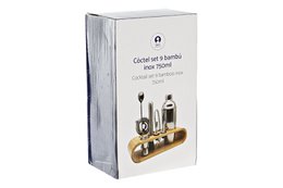 COCTEL SÆT 9 BAMBU INOX 9X9X25 750ML DORADO RC199421