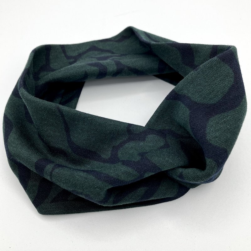 Twist Headband - Streams Darkgreen, Ponte Jersey
