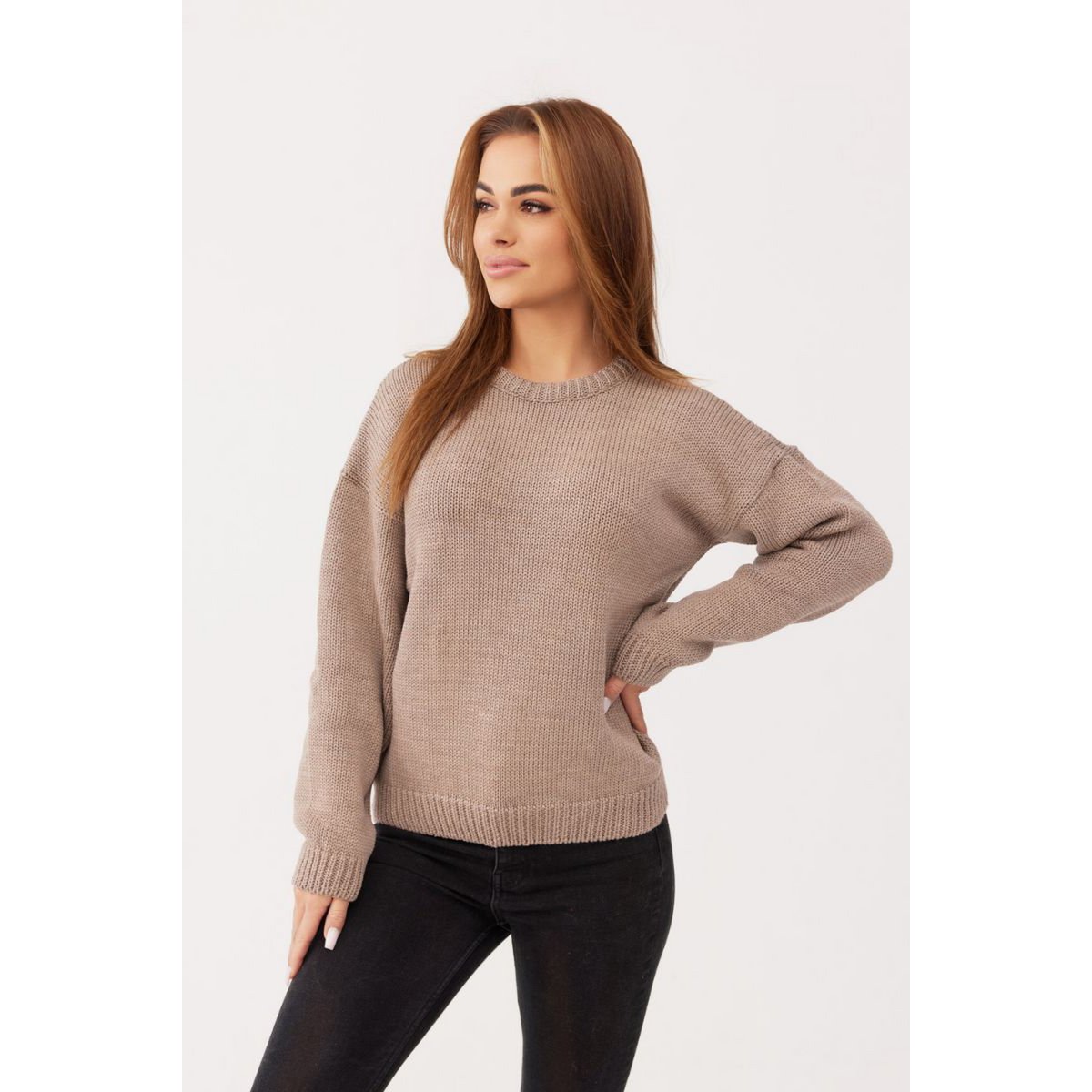 CHIARA sweater - 100% merinould - taupe