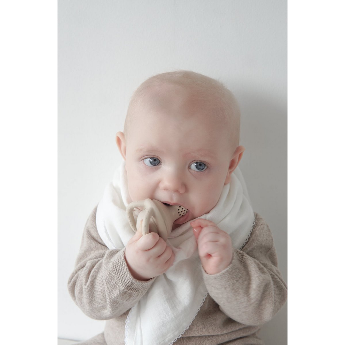 Silikone babyfoder - Oyster Beige