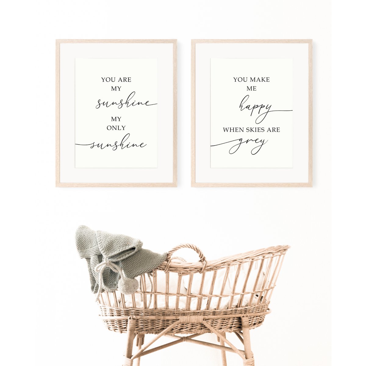 Ensemble de 2 affiches You are my sunshine, poste non sexiste, affiche de chambre de filles, affiche de citation, impression de chambre de filles, affiche de chambre de garçons