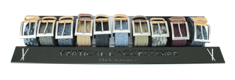 Blue elastic braided belt