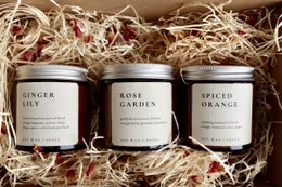 Gift set with candles - candle box with essential oils