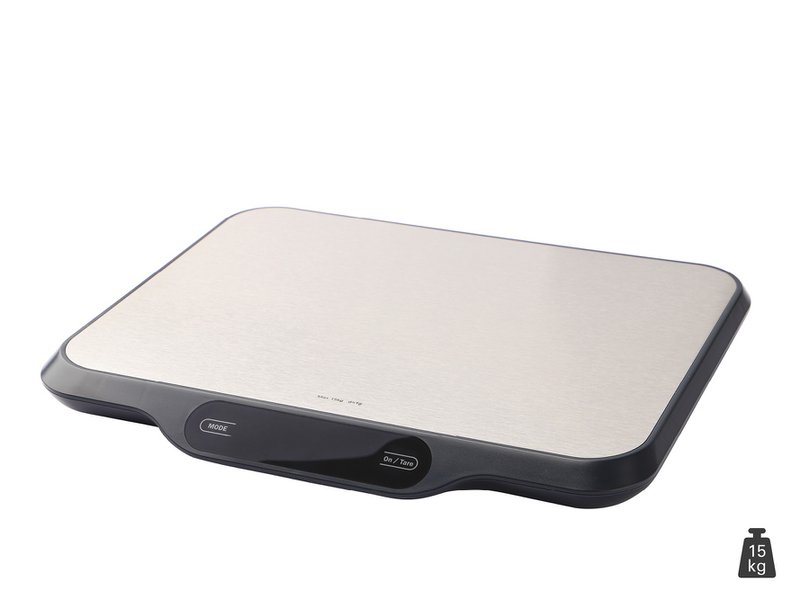 Professional kitchen scales up to 15 kg with stainless steel surface