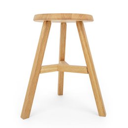 Eleganter Hocker »Lia« aus Eichenholz in Honigoptik veredelt