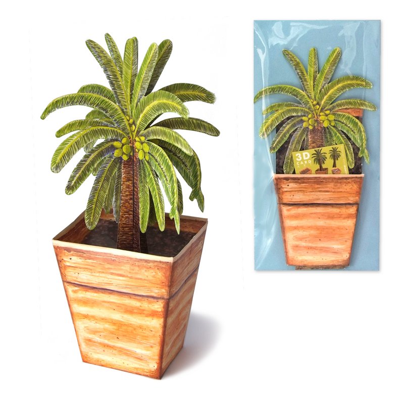3D-Blumenkarte Palme