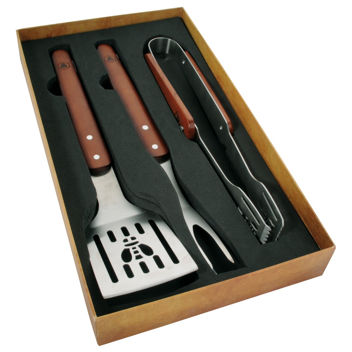 LG BBQ SET RUBBER WOOD 3 PCS
