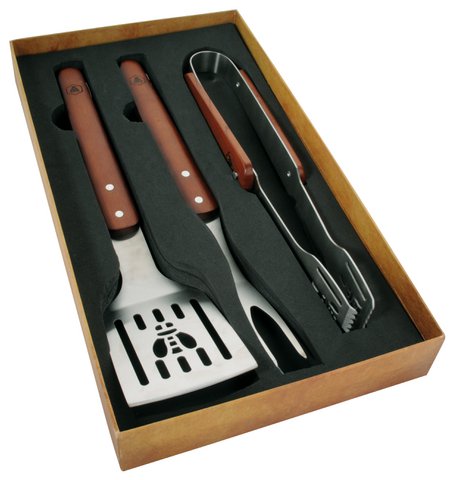 LG BBQ SET RUBBER WOOD 3 PCS