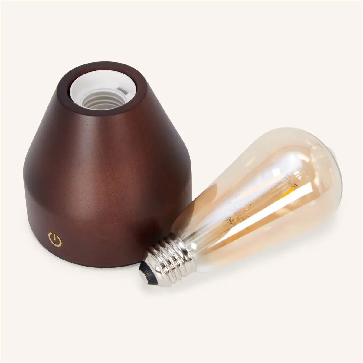 Lampada da tavolo ricaricabile Zavi Marrone Scuro