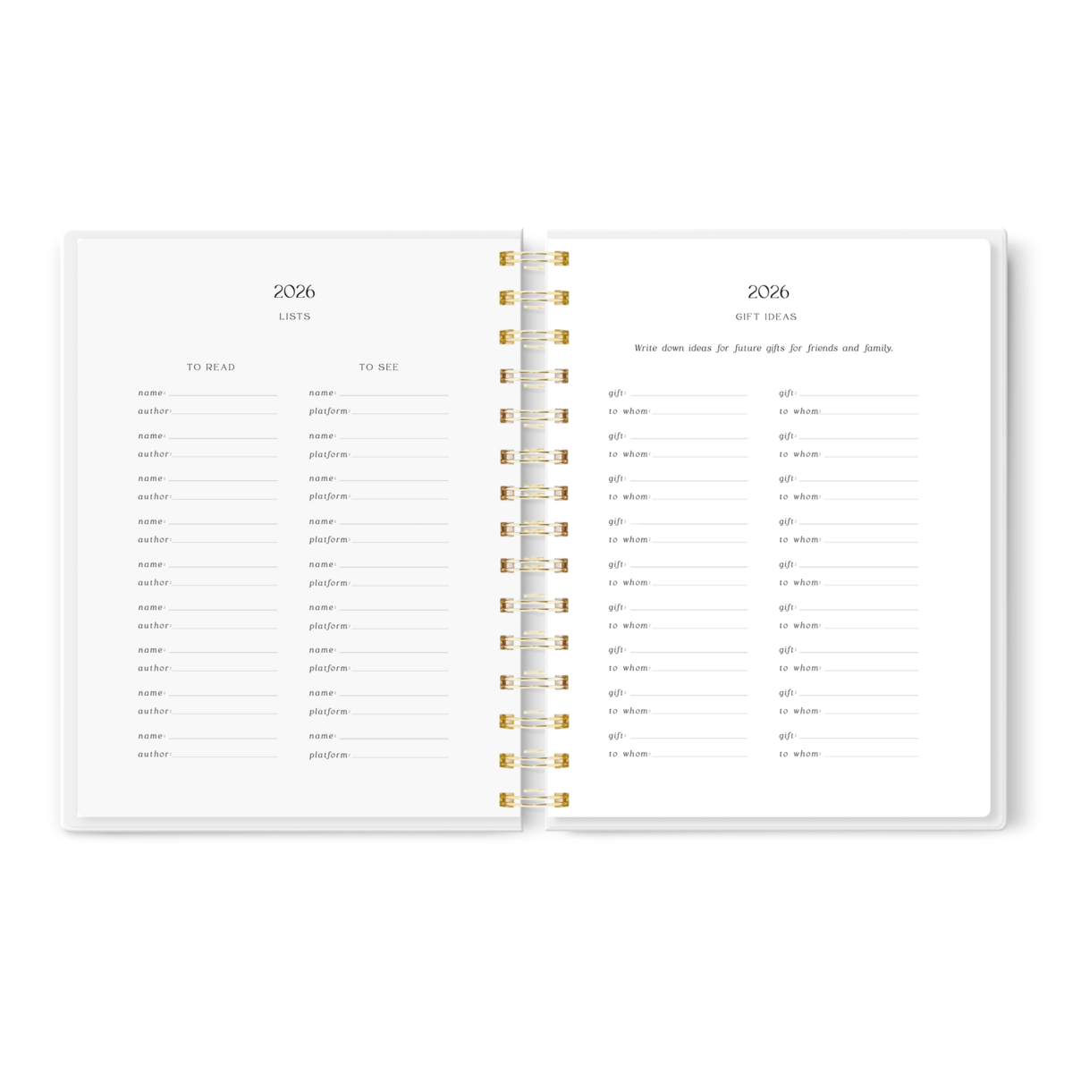 Spiral A5 Planner 2026 Bold Balance