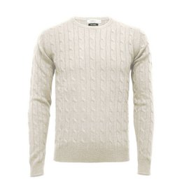 Pull torsadé à col rond en cachemire Woolwhite