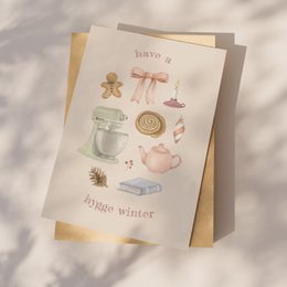 Ansichtkaart hygge winter