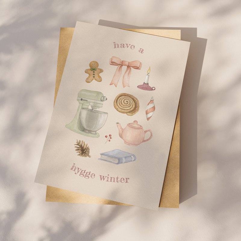 Ansichtkaart hygge winter