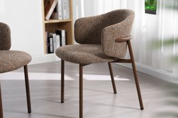 Jenna Dining Chair - Brown - Walnut Legs