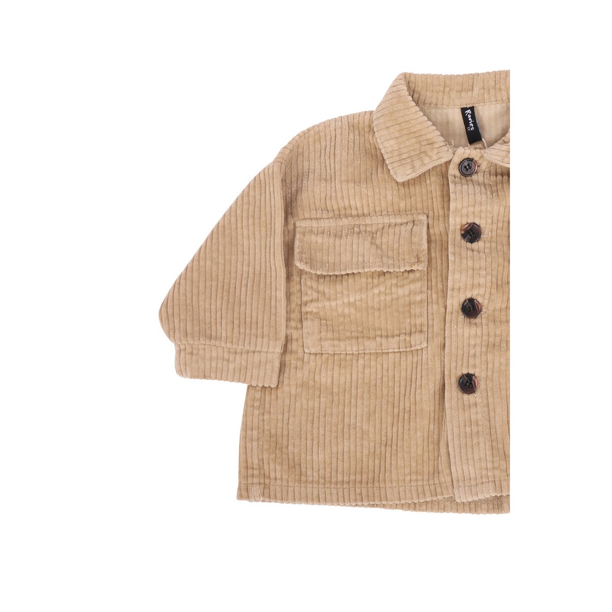 Übergroße Cordjacke - Beige