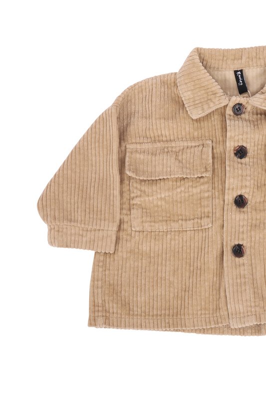 Oversized Corduroy-jakke - Beige