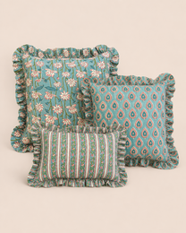 Peacock Blue Square CUSHION
