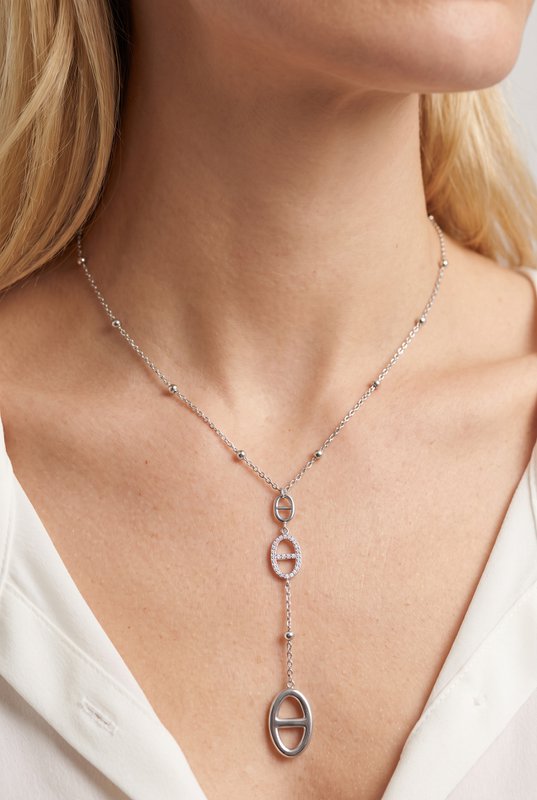 Collier maille marine en acier inoxydable