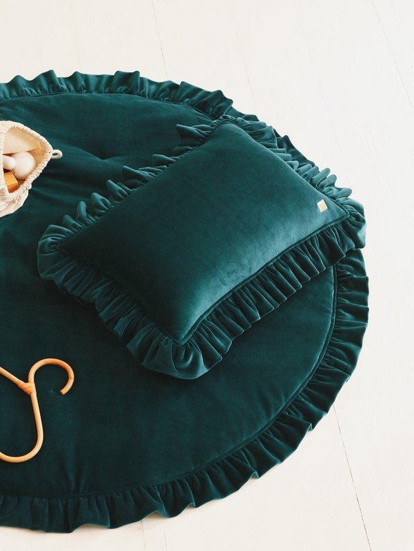 Mata Soft Velvet z Falbanką „Emerald”