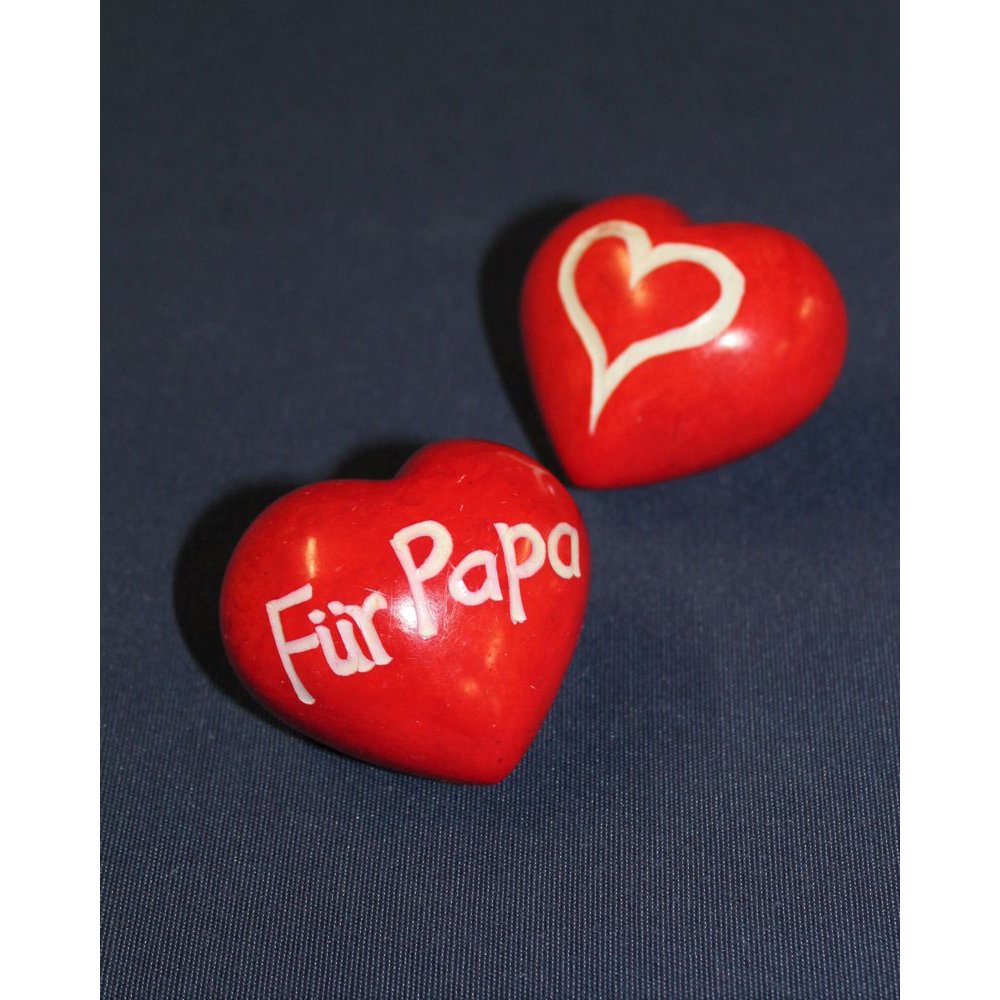 074 Herz klein Für Papa rot - Speckstein