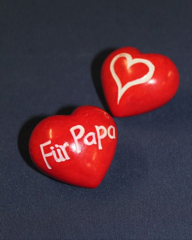 074 Herz klein Für Papa rot - Speckstein