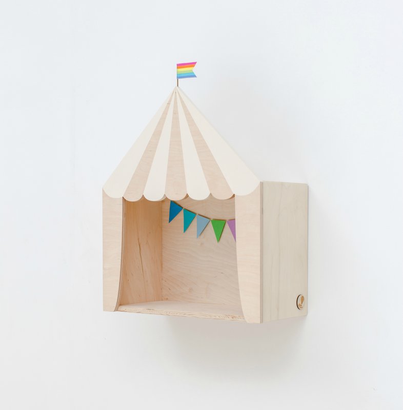 Circus shelf „the big top” white-wooden