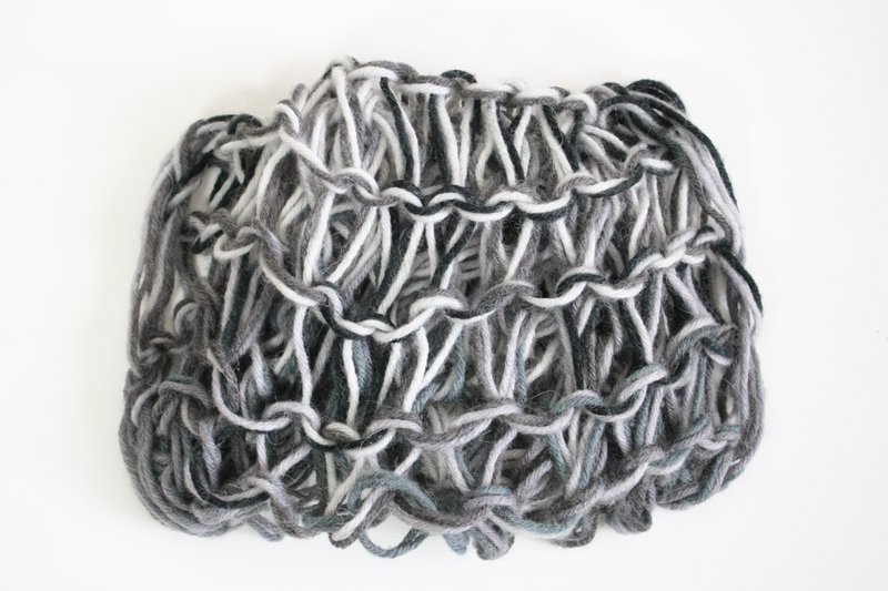 Dark green infinity scarf - wool