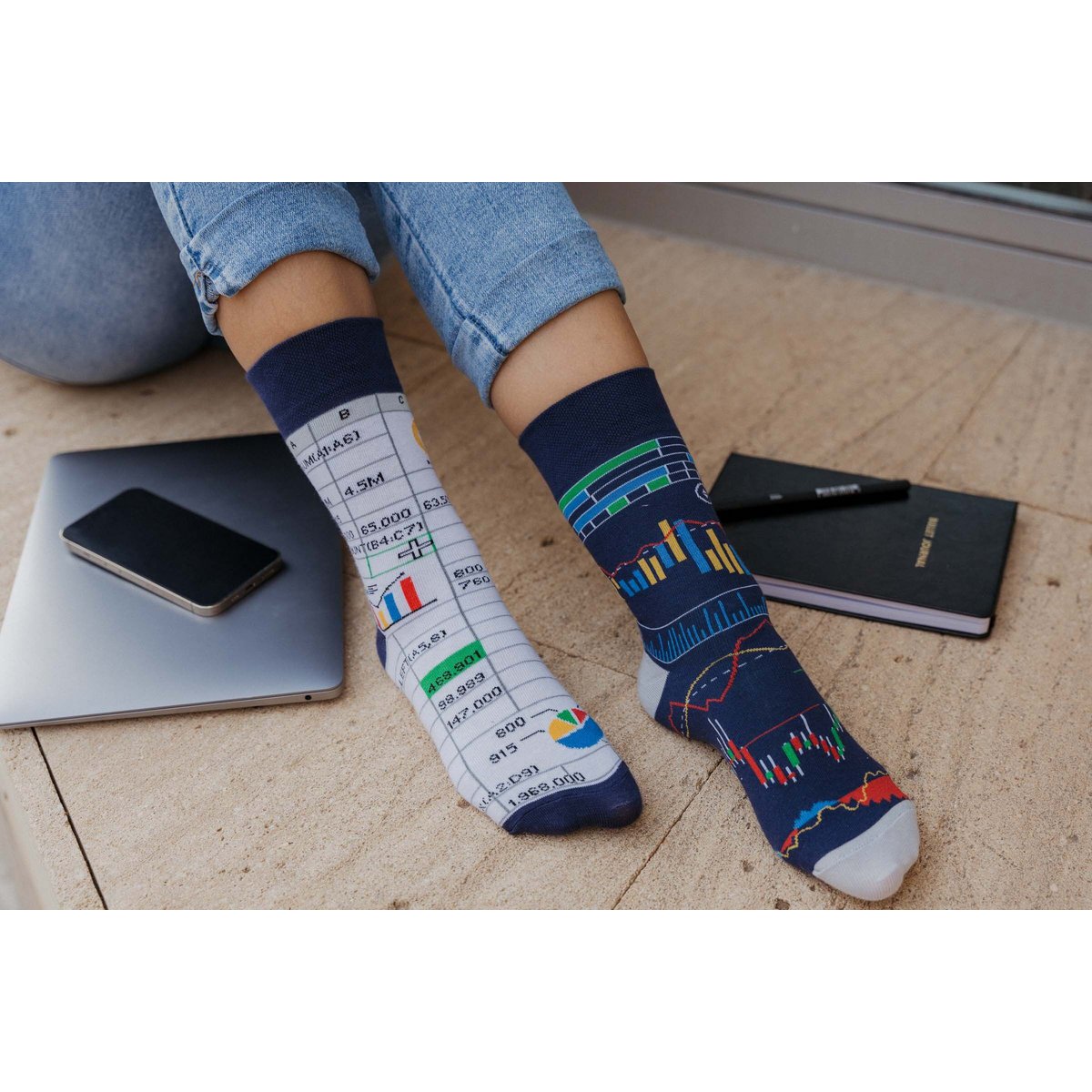 Finance socks | socks for investors - casual mismatched socks