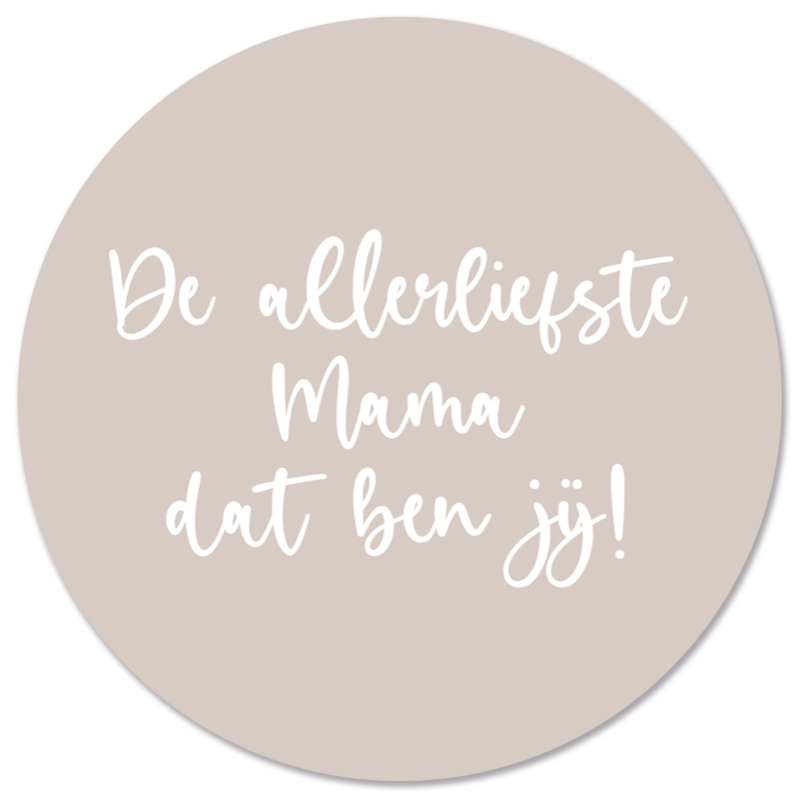 Círculo de pared mamá beige